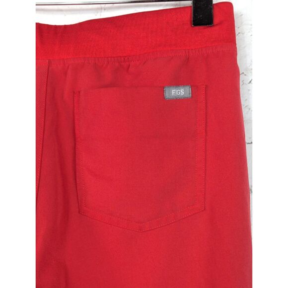 FIGS Technical Collection Scrub Pants Medical Cargo Pocket Stretch Red Small - Picture 5 of 8
